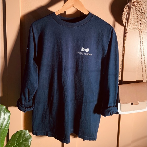 Simply Southern Long Sleeve Logo Tee | Size M - Picture 2 of 4